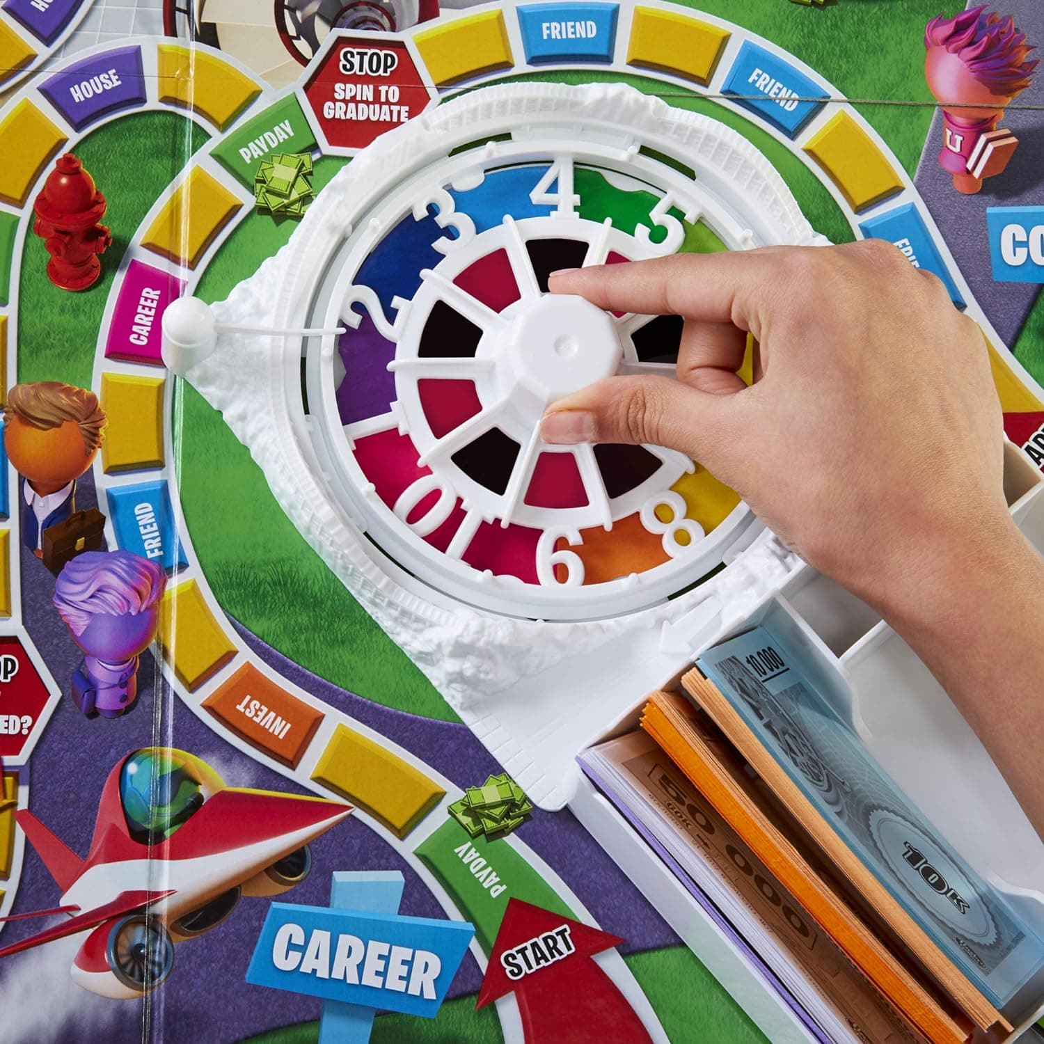 Hasbro Gaming The Game of Life Game, Family Board Game for 2-4 Players, Indoor Game for Kids Ages 8 and Up, Pegs Come in 6 Colors, picture 3