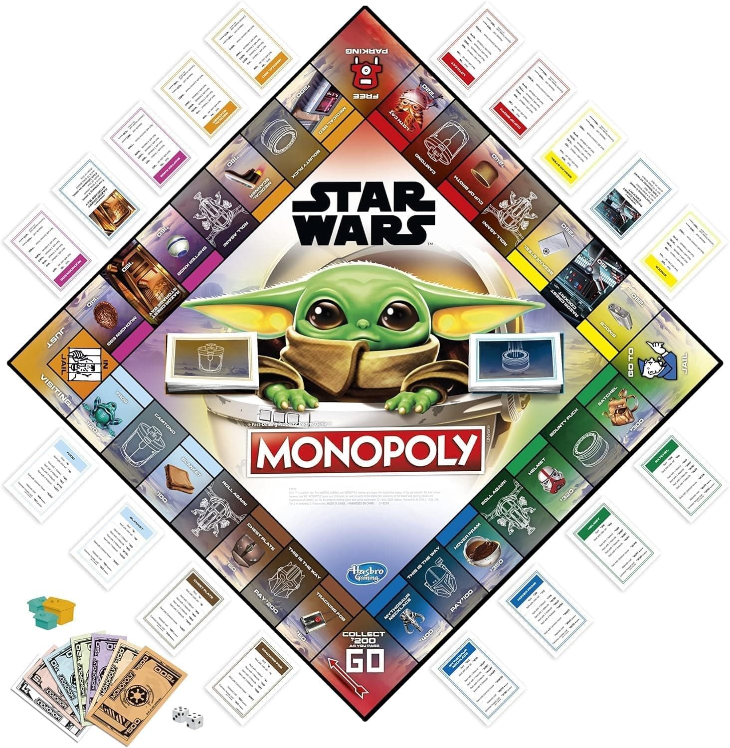 Monopoly: Star Wars The Child Edition Board Game for Families and Kids Ages 8 and Up, Featuring The Child, Who Fans Call Baby Yoda, picture 3