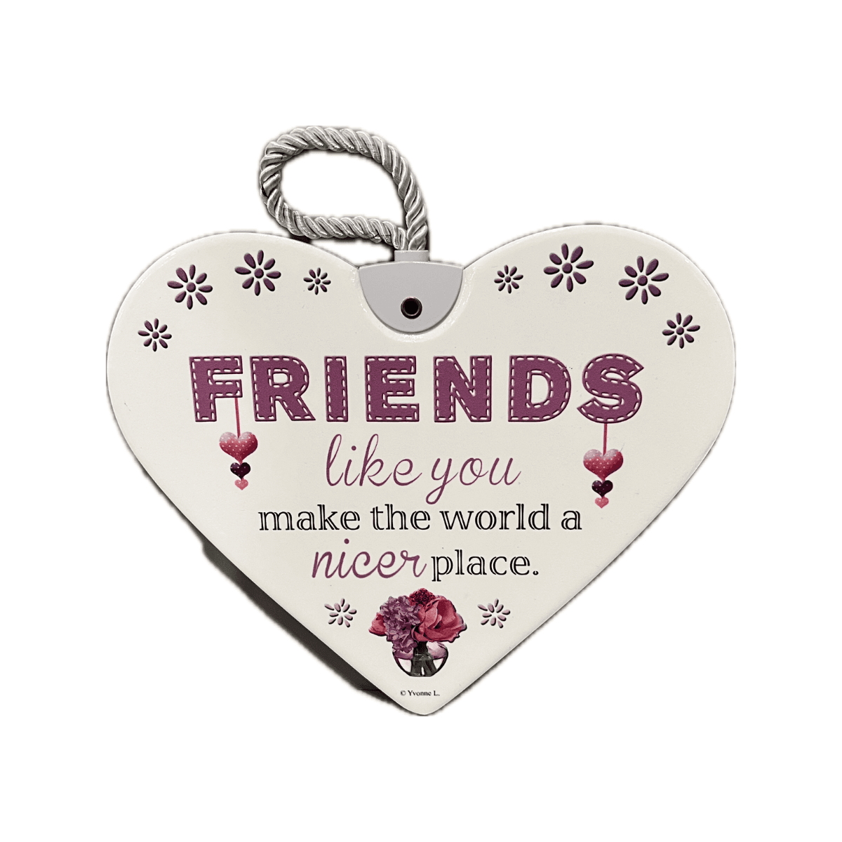 Friends Like You Heart Shaped Hanging Plaque