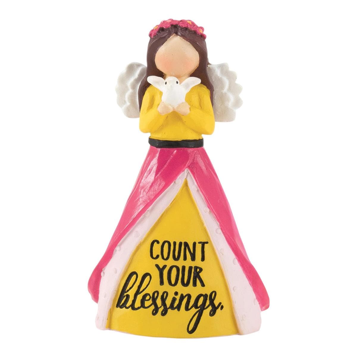 COUNT YOUR BLESSINGS RESIN ANGEL  2.5"