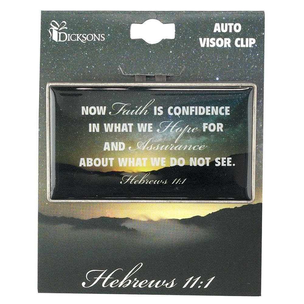 HEBREW 11:1 VISOR CLIP