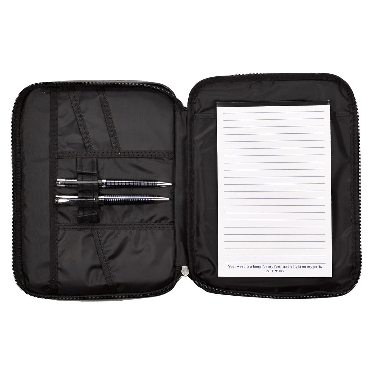 Two-fold Black Faux Leather Organizer Bible Case, picture 3