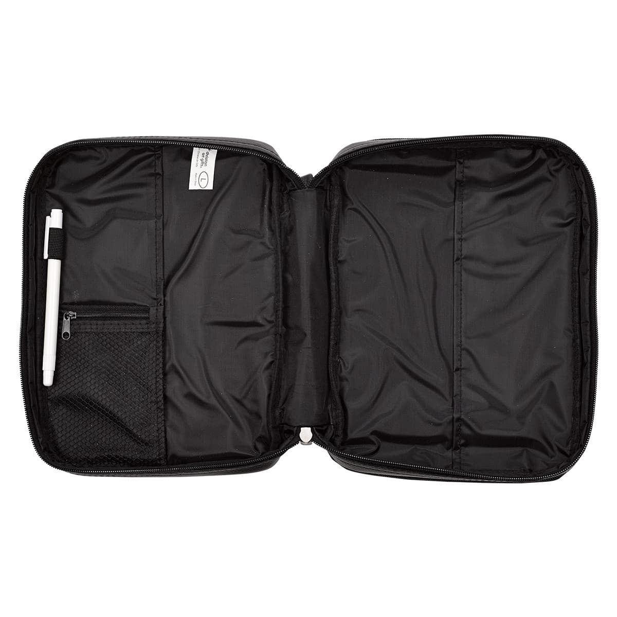 Two-fold Black Faux Leather Organizer Bible Case, picture 5