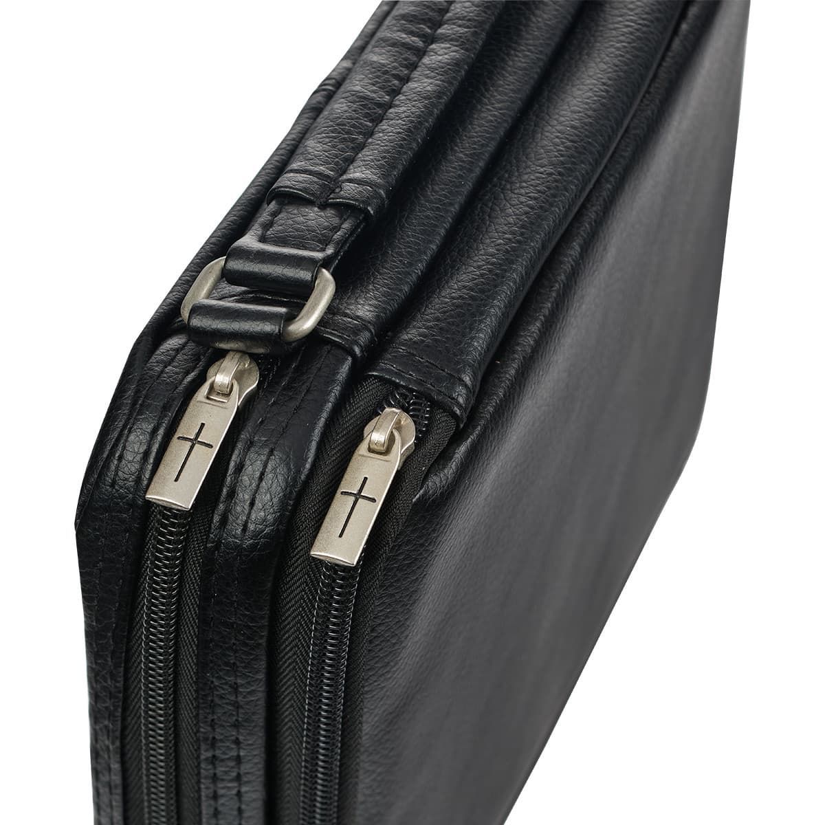 Two-fold Black Faux Leather Organizer Bible Case, picture 7