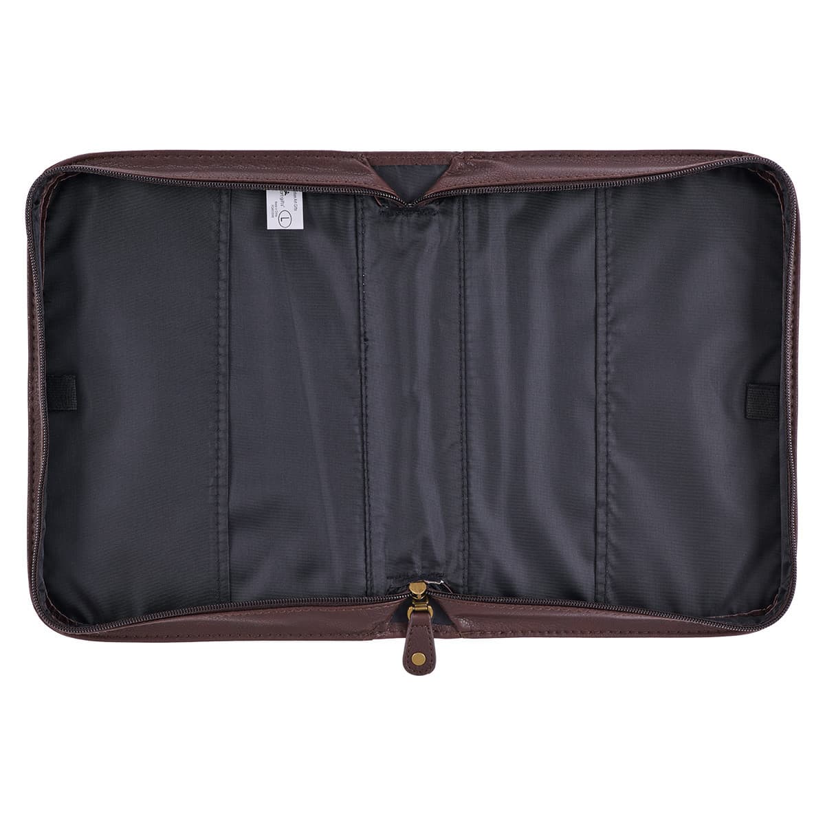 Do Not Be Afraid – Joshua 1:9 Two-tone Toffee and Chocolate Brown Faux Leather Bible Case  - Extra Large, picture 3