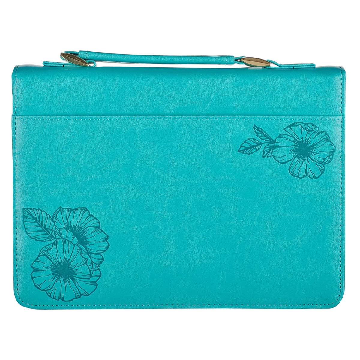 Strength & Dignity - Proverbs 31:25 Teal Faux Leather Bible Case - Large, picture 2