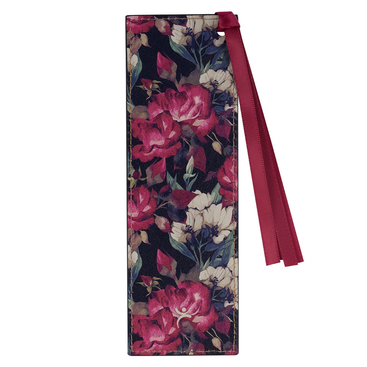 Be Still - Psalm 46:10 Vintage Floral Faux Leather Bookmark, picture 2