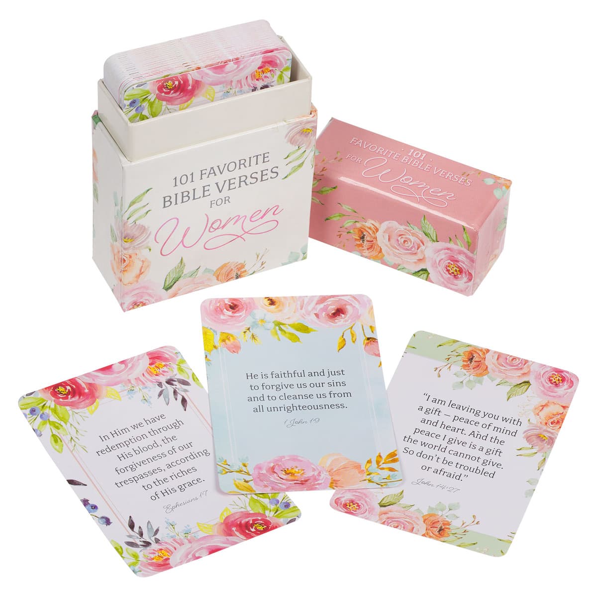 101 Favorite Bible Verses for Women Pink Floral Box of Blessings, picture 4