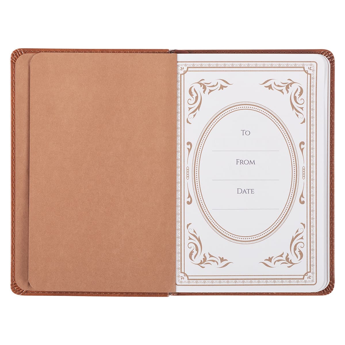 101 Devotions for Men - 1 Timothy 6:11 Tawny Brown Faux Leather Devotional, picture 4