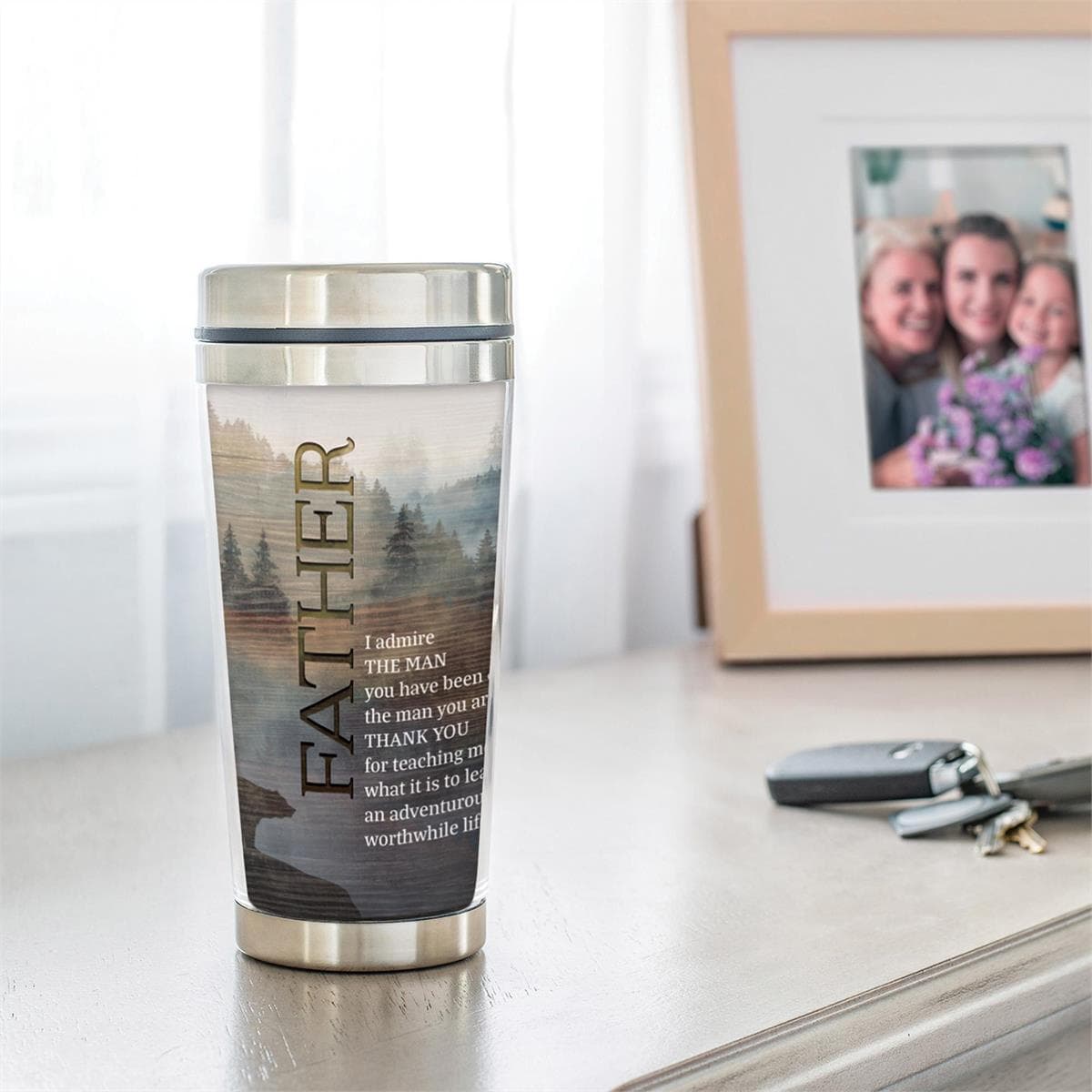 FATHER, I ADMIRE THE MAN TRAVEL MUG, picture 2