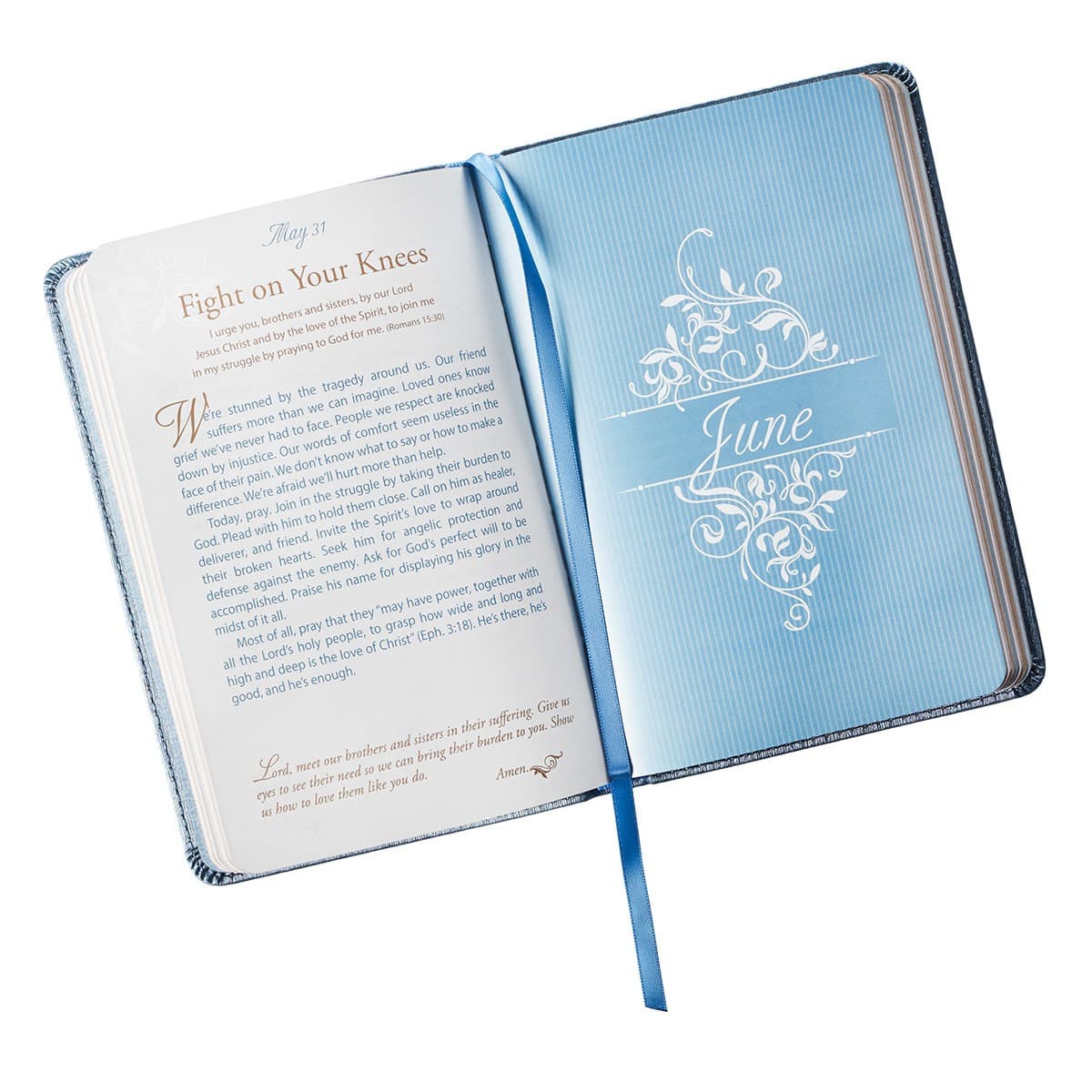 Mr. & Mrs. 366 Devotions for Couples Blue Faux Leather Devotional, picture 6