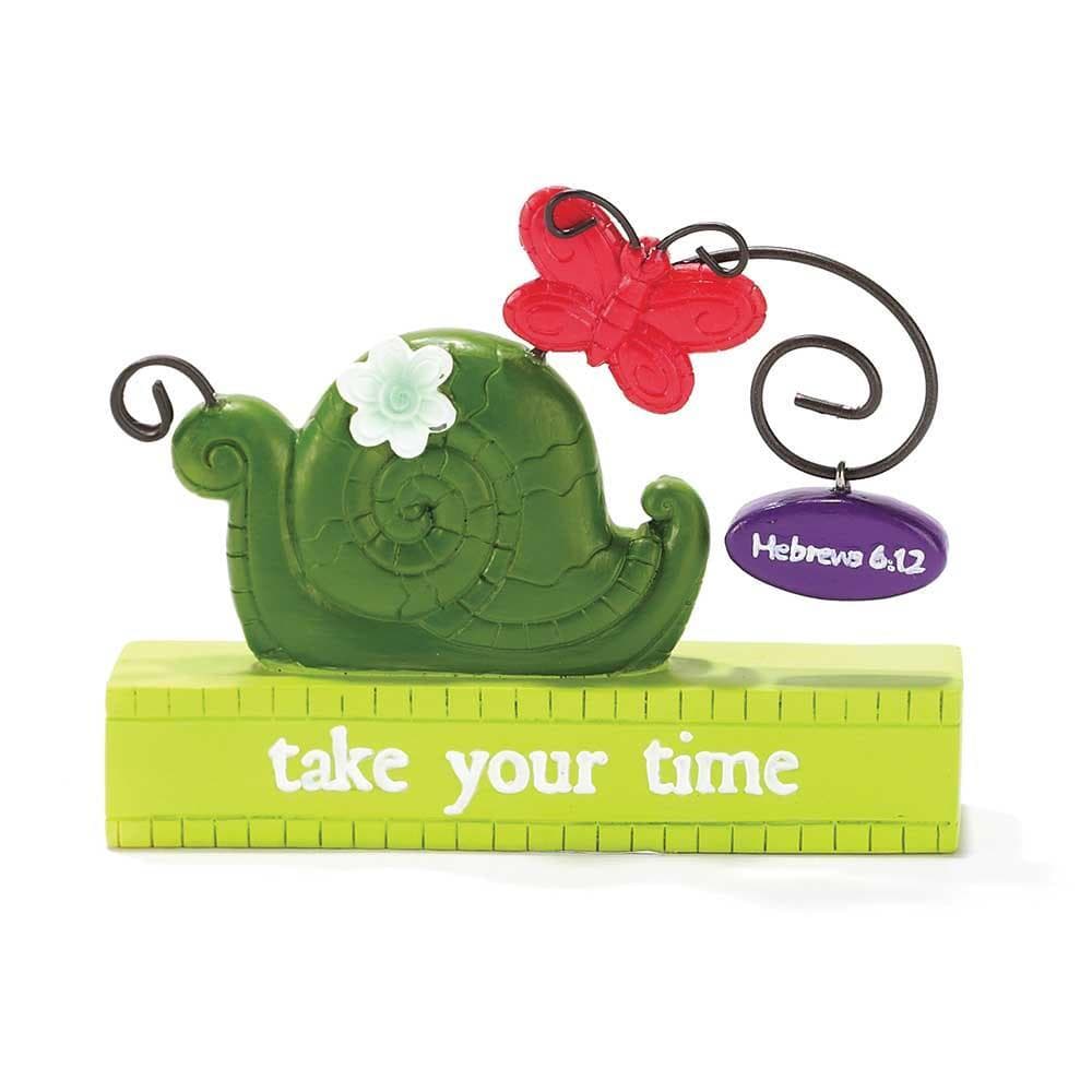 YOUR TIME SNAIL AND BUTTERFLY FIGURINE