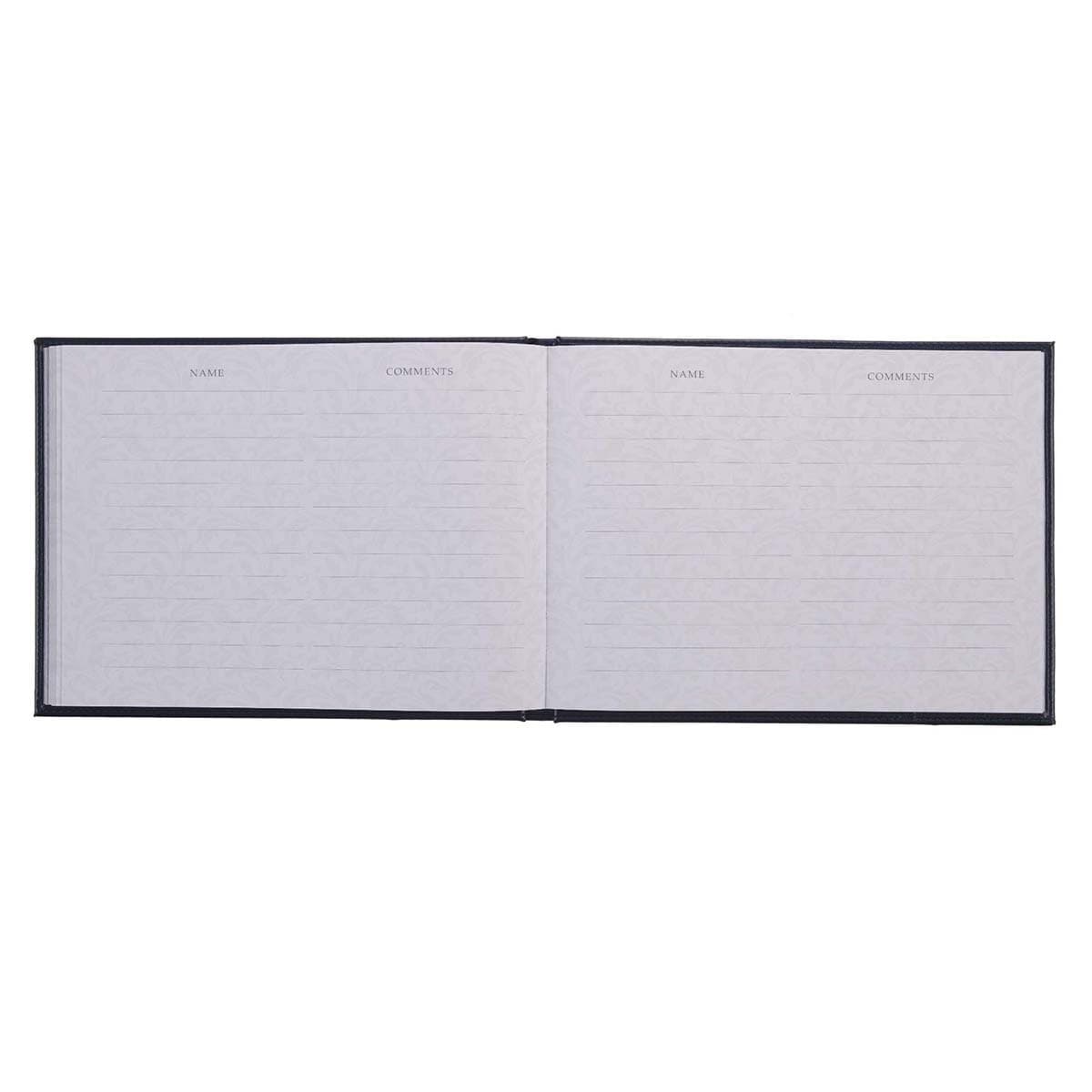In Loving Memory Navy Faux Leather Medium Guest Book, picture 9