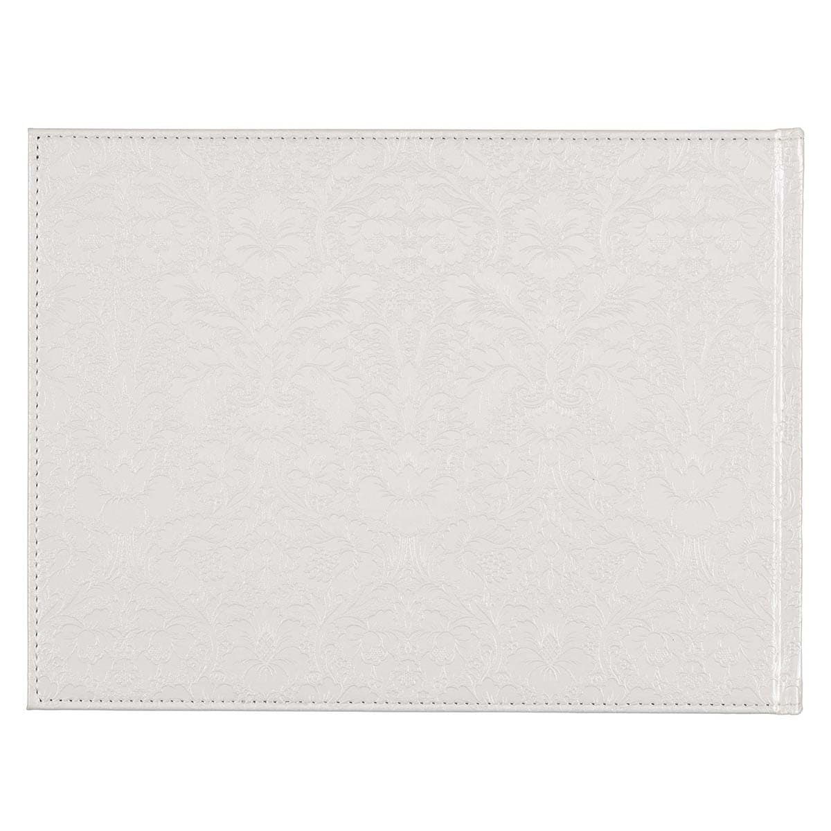 Mr. & Mrs. Medium White Faux Leather Wedding Guest Book, picture 2