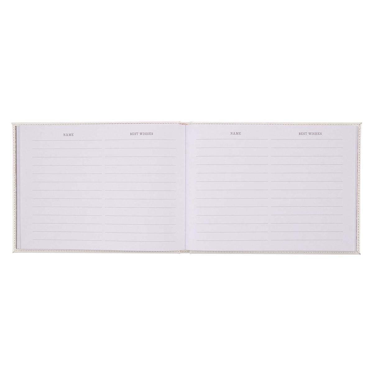 Mr. & Mrs. Medium White Faux Leather Wedding Guest Book, picture 9