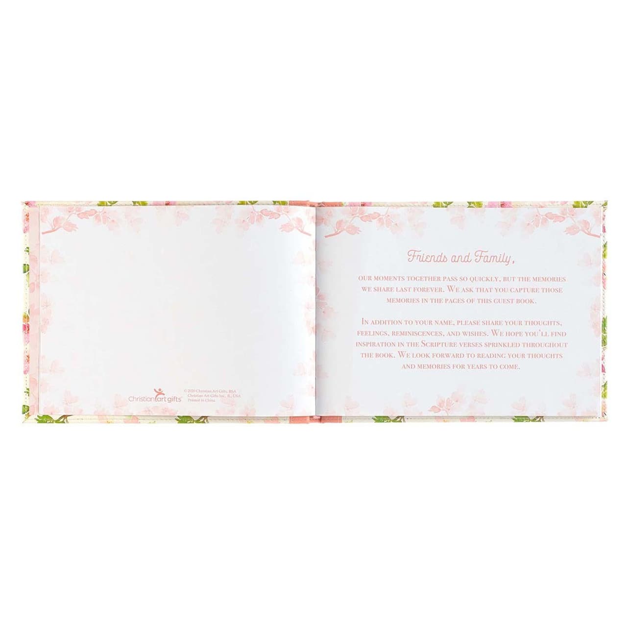 Peach Floral Guest Book, picture 2