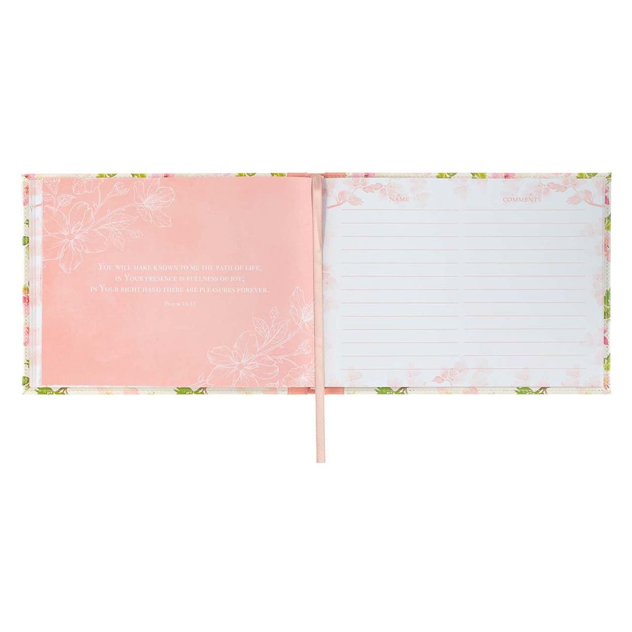 Peach Floral Guest Book, picture 5
