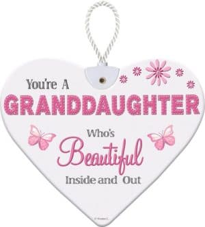Granddaughter Heart Shaped Hanging Plaque, picture 2