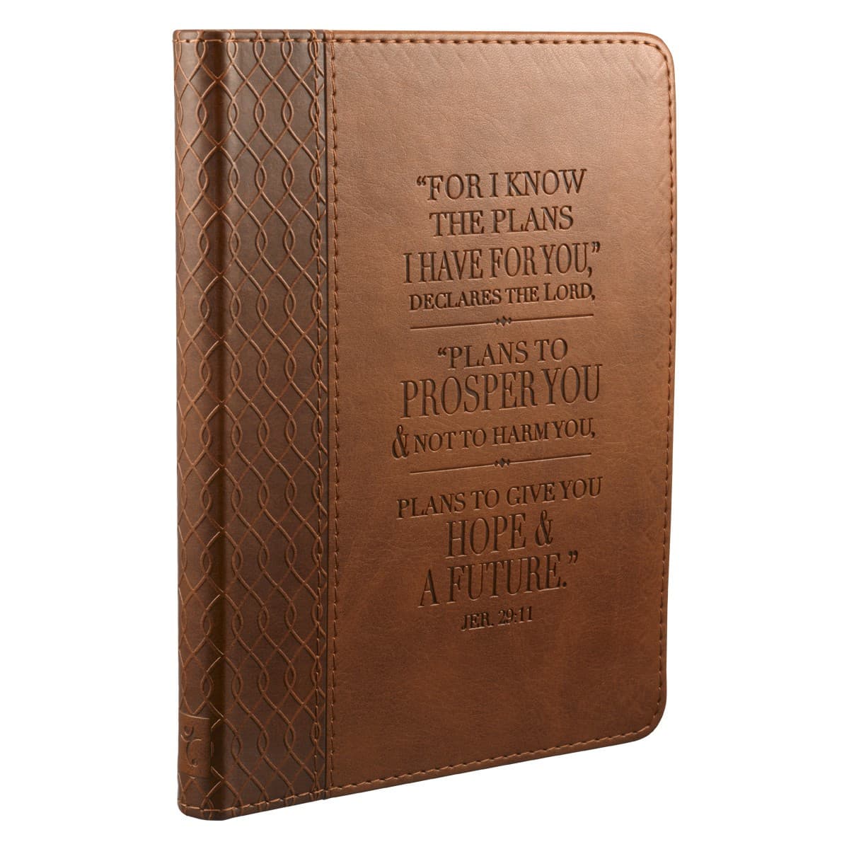 I Know The Plans - Jeremiah 29:11 Tawny Brown Faux Leather Handy-sized Journal, picture 4