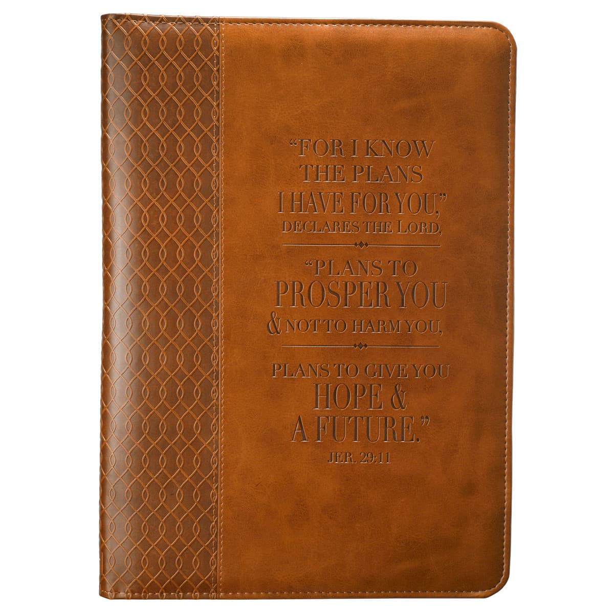 I Know The Plans - Jeremiah 29:11 Tawny Brown Faux Leather Handy-sized Journal, picture 5