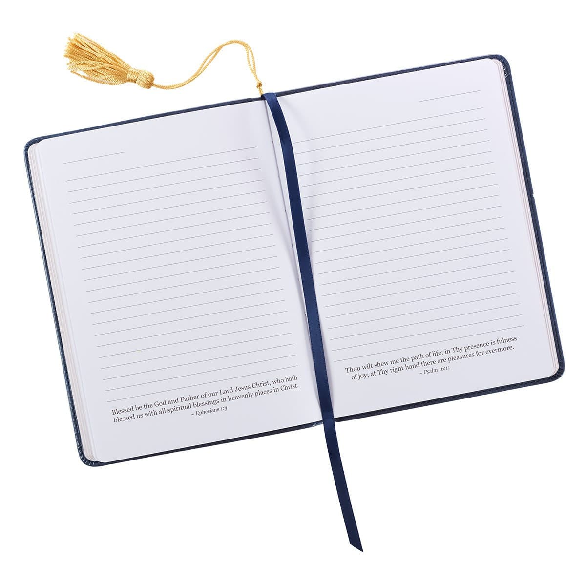 For I Know the Plans - Jeremiah 29:11 Handy-sized Faux Leather Journal in Navy, picture 5