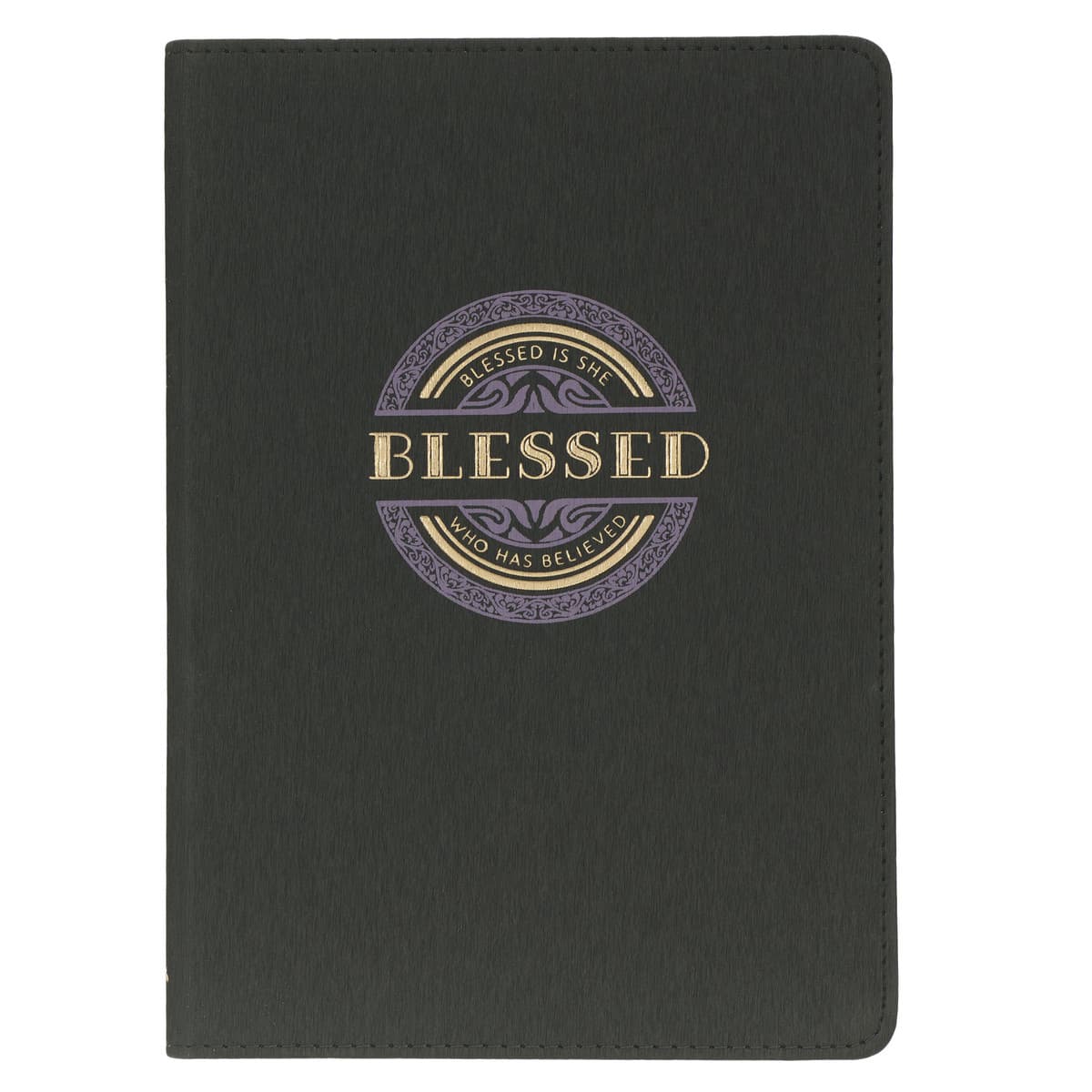 Blessed - Luke 1:45 Charcoal Gray Faux Leather Classic Journal