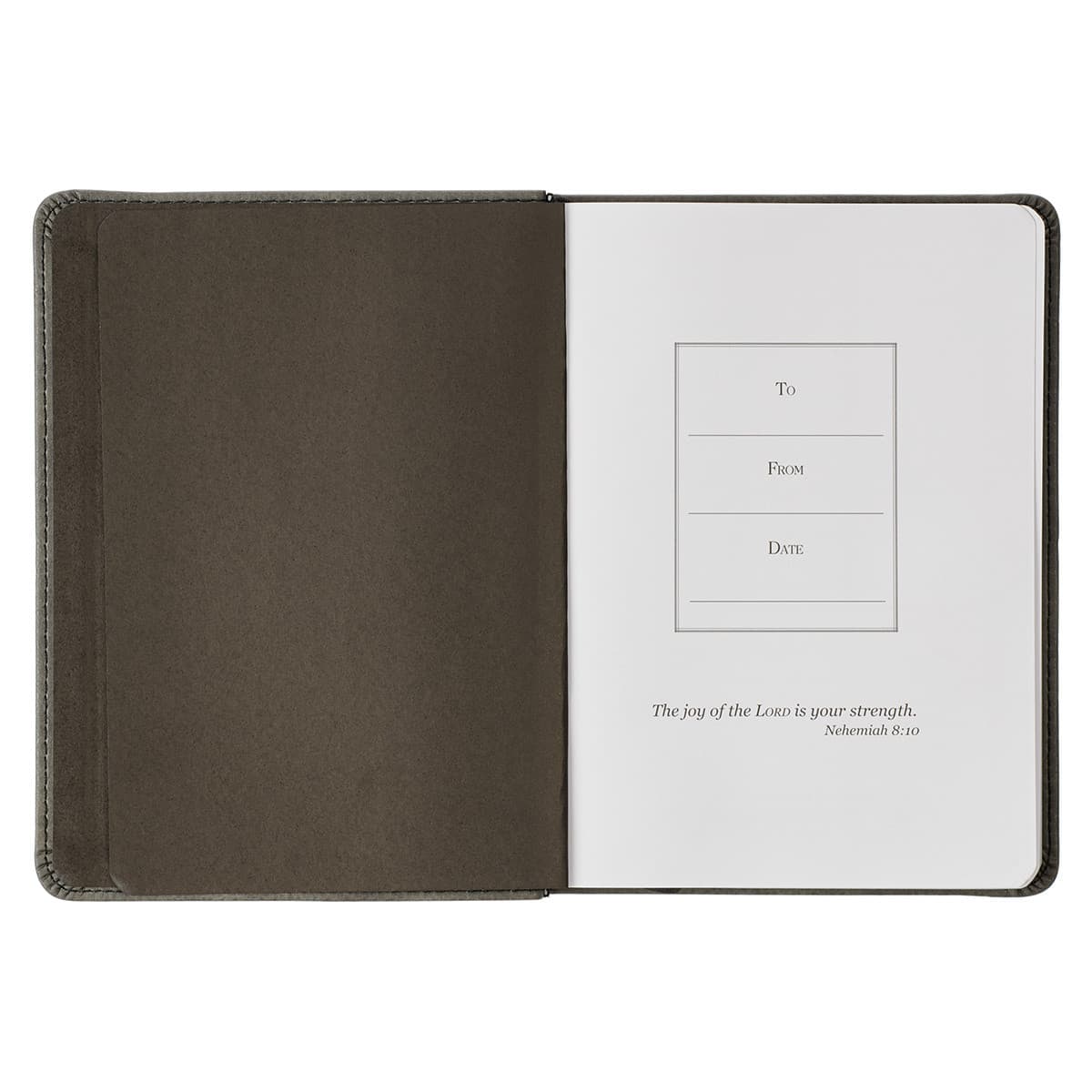 Trust in the LORD - Proverbs 3:5 Gray Faux Leather Handy-sized Journal, picture 3