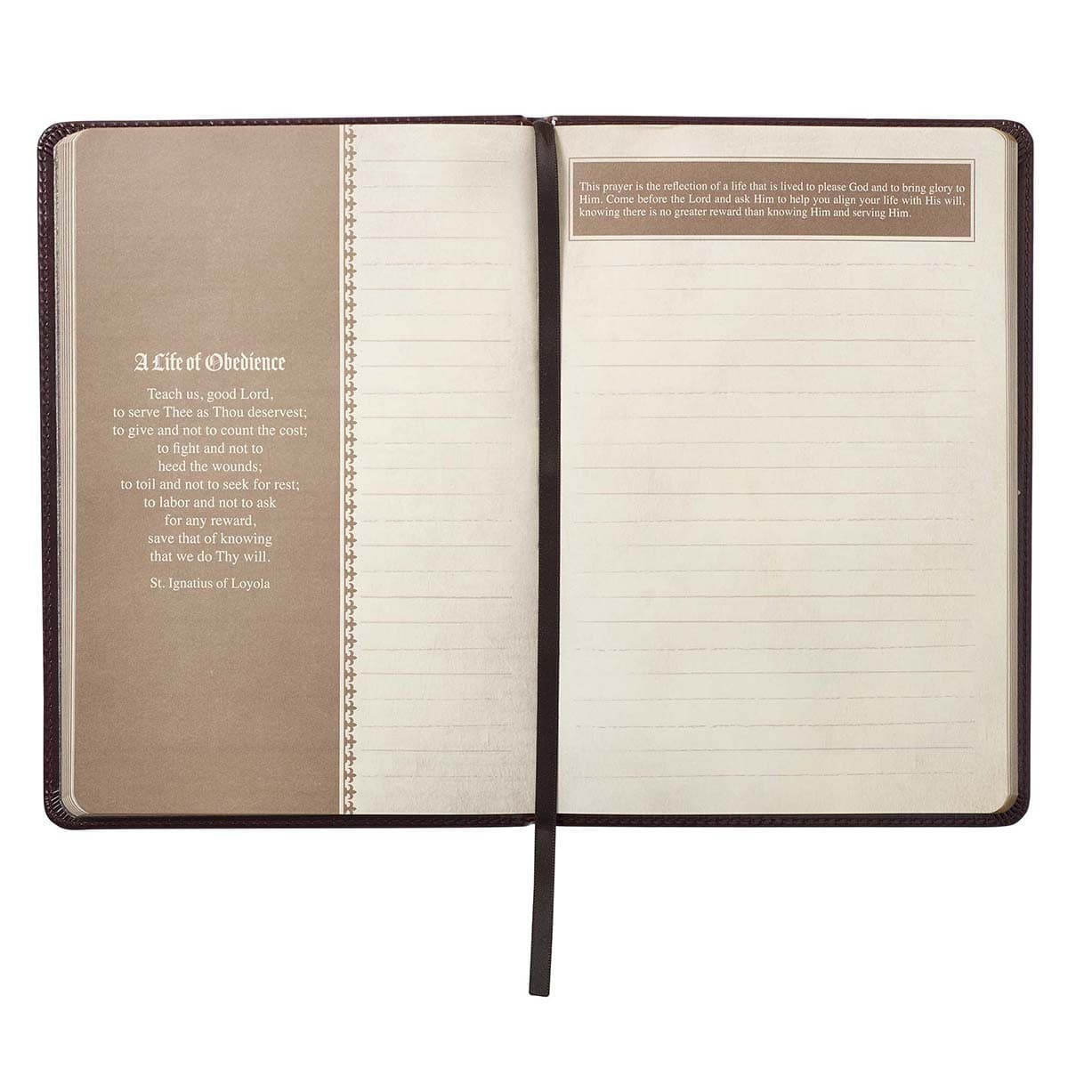 The LORD's Prayer Dark Brown Prompted Prayer Journal, picture 4