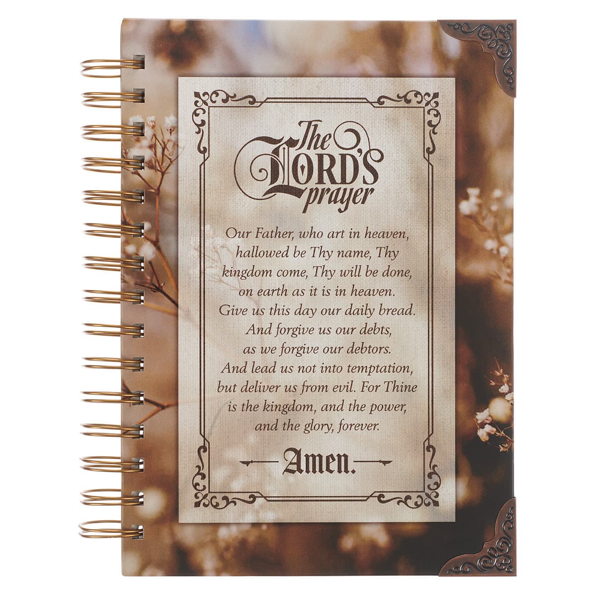 The LORD's Prayer - Matthew 6:9-13 Large Wirebound Journal