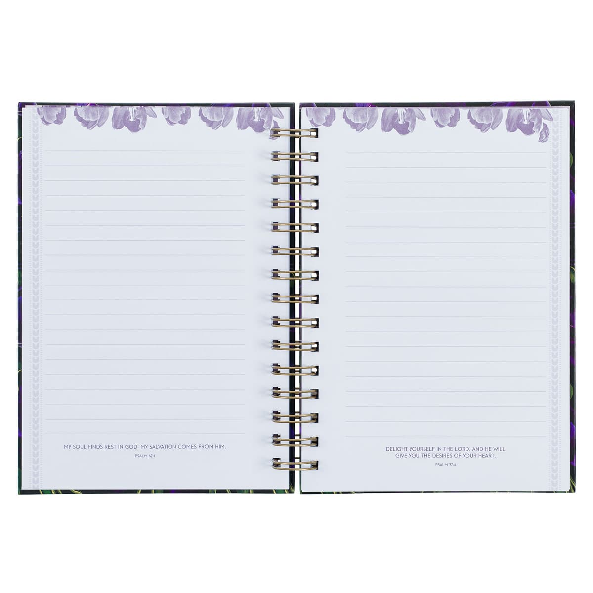 Blessed is She - Luke 1:45 Purple Tulip Large Wirebound Journal, picture 4