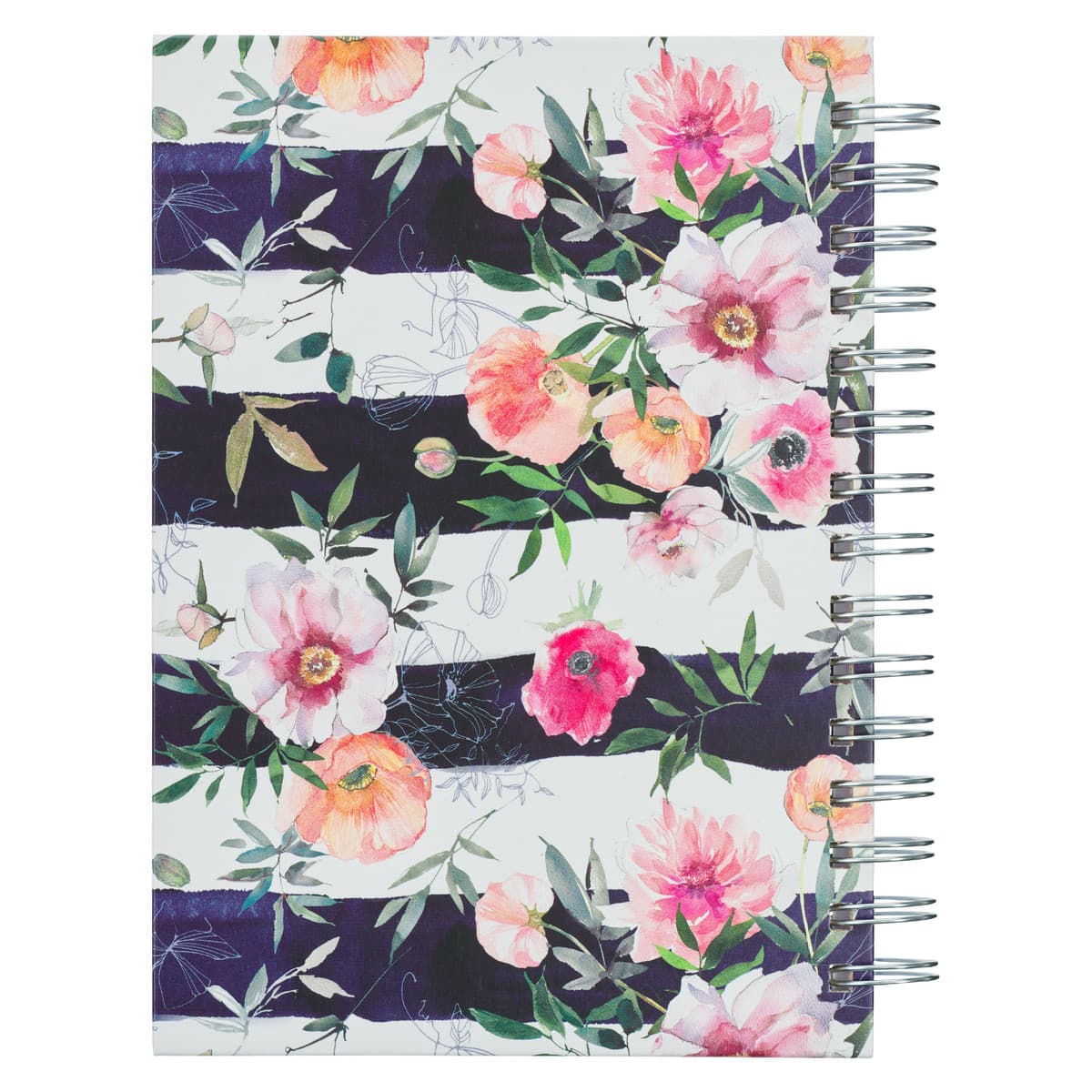 Bless You and Keep You - Numbers 6:24-25 White and Pink Floral Wirebound Journal, picture 2