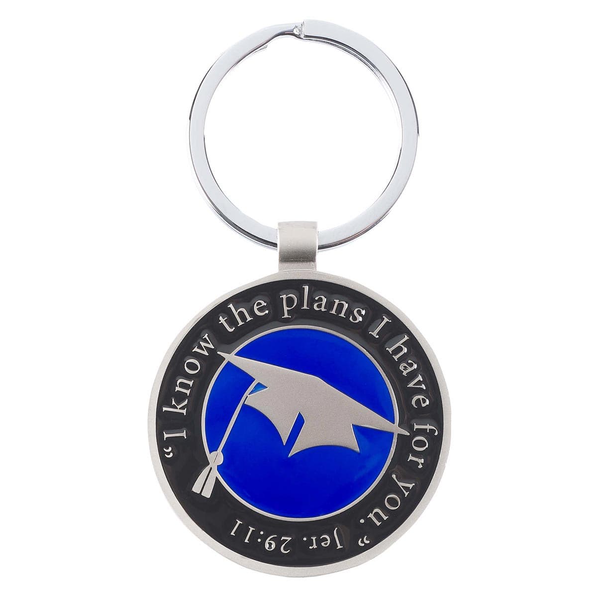 Hat and Tassel Jeremiah 29:11 Graduation Key Ring in Tin