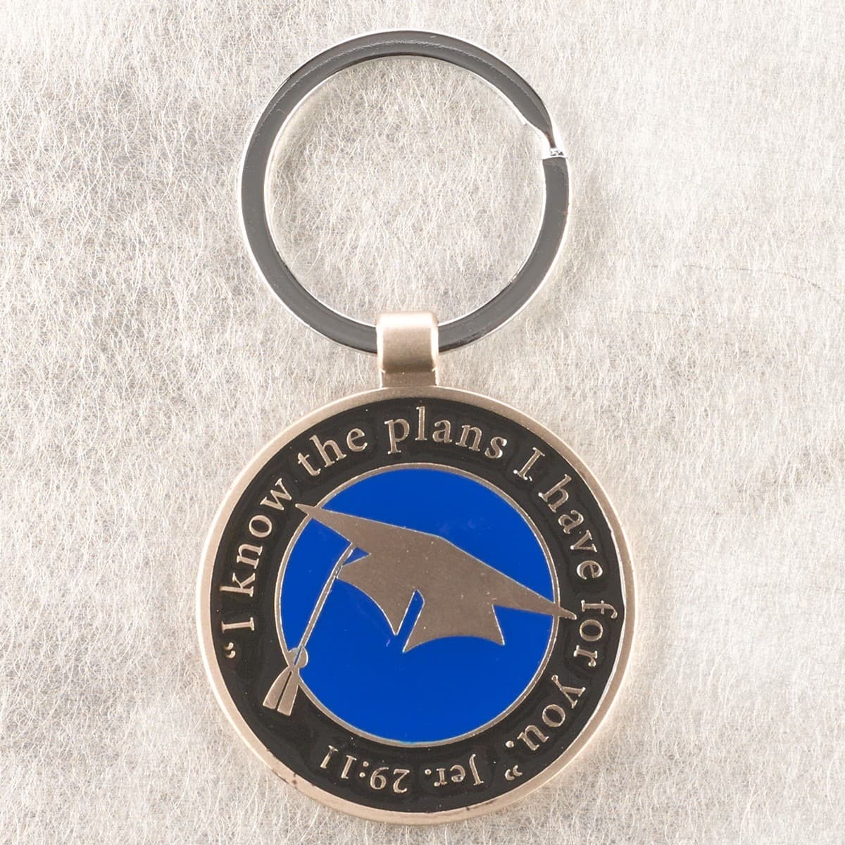 Hat and Tassel Jeremiah 29:11 Graduation Key Ring in Tin, picture 3