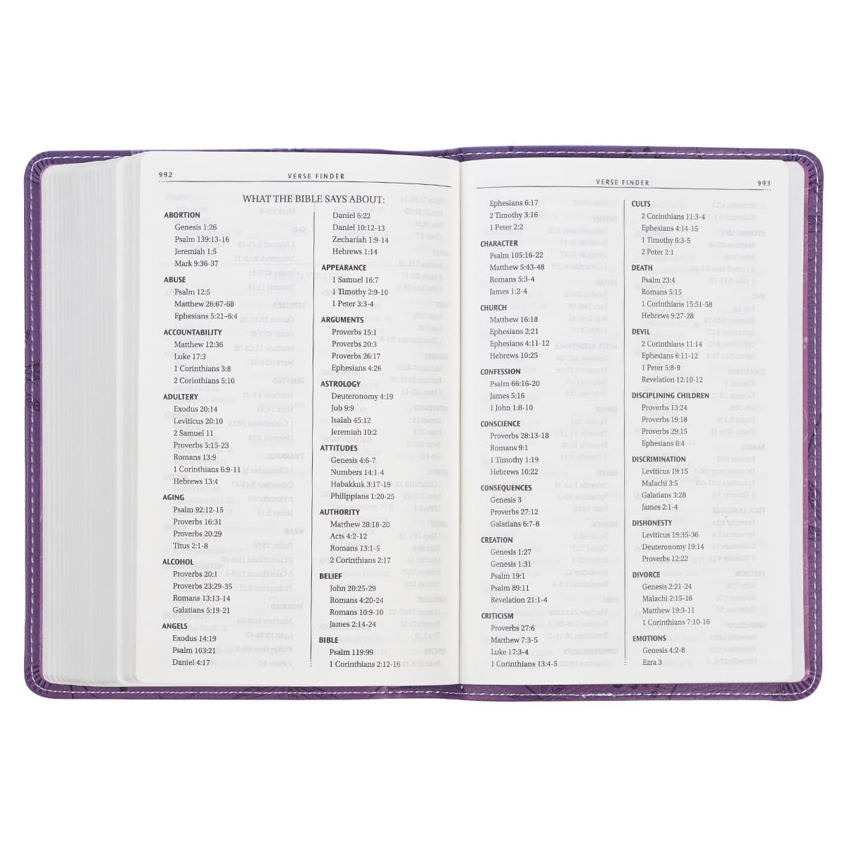 Purple Faux Leather Compact King James Version Bible, picture 6