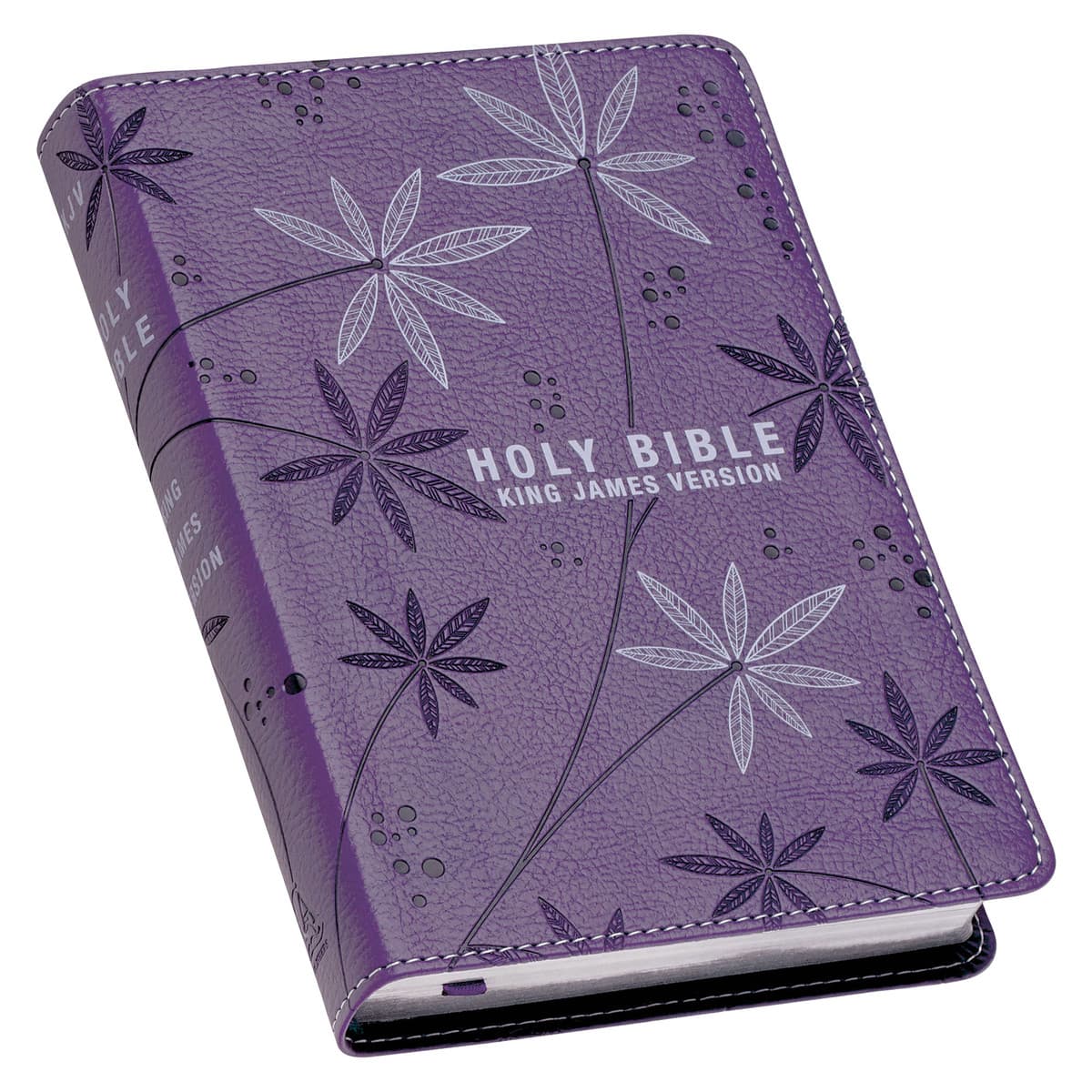 Purple Faux Leather Compact King James Version Bible, picture 3