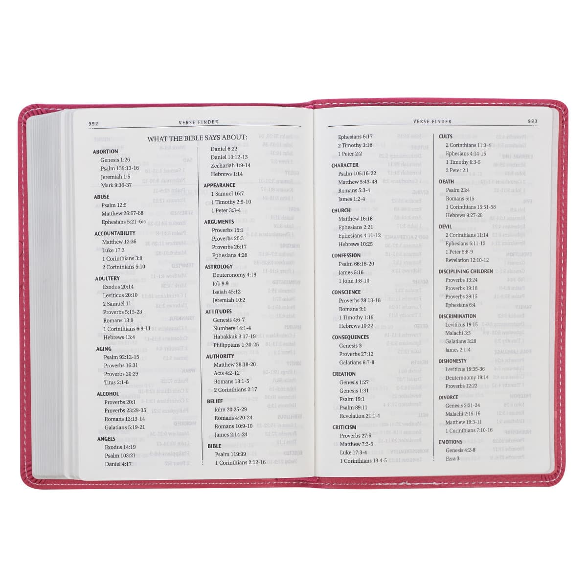 Pink Faux Leather Compact King James Version Bible, picture 7