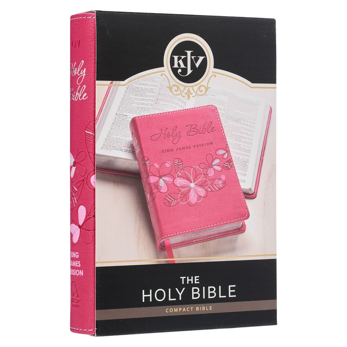 Pink Faux Leather Compact King James Version Bible, picture 10