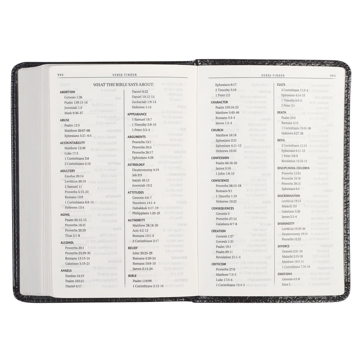 Black Faux Leather King James Version Pocket Bible, picture 7