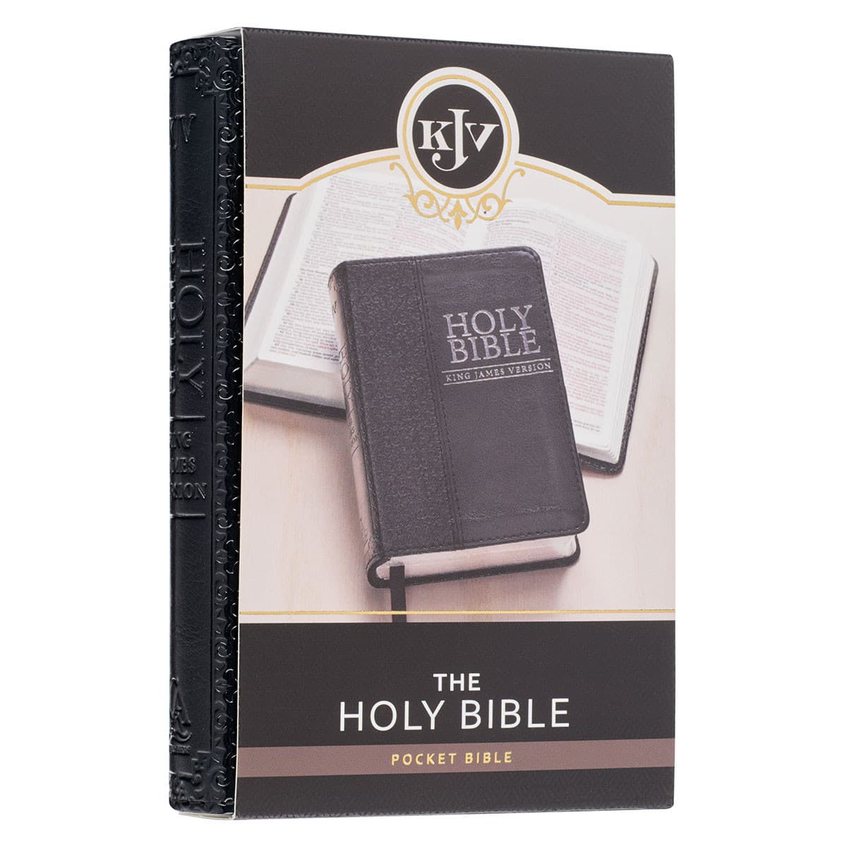 Black Faux Leather King James Version Pocket Bible, picture 10