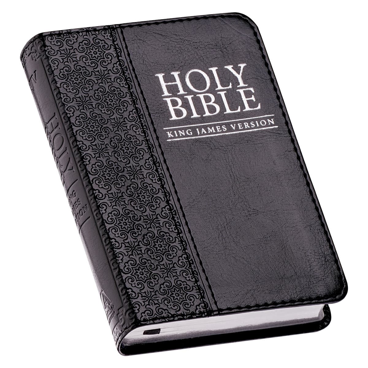 Black Faux Leather King James Version Pocket Bible, picture 3