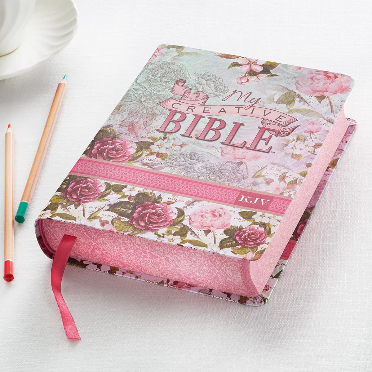 Silky Floral Printed KJV My Creative Bible, picture 5
