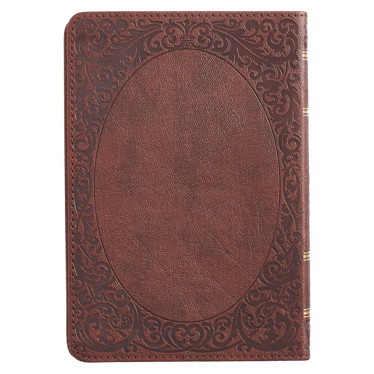 Chestnut Brown Faux Leather Compact King James Version Bible, picture 2