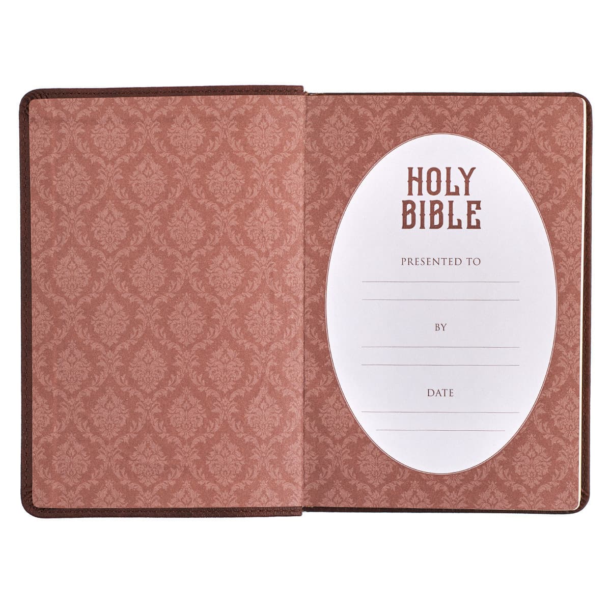 Chestnut Brown Faux Leather Compact King James Version Bible, picture 4