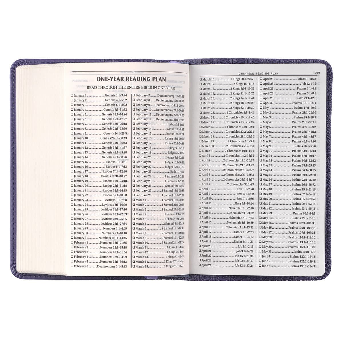 Purple Faux Leather King James Version Mini Pocket Bible, picture 6
