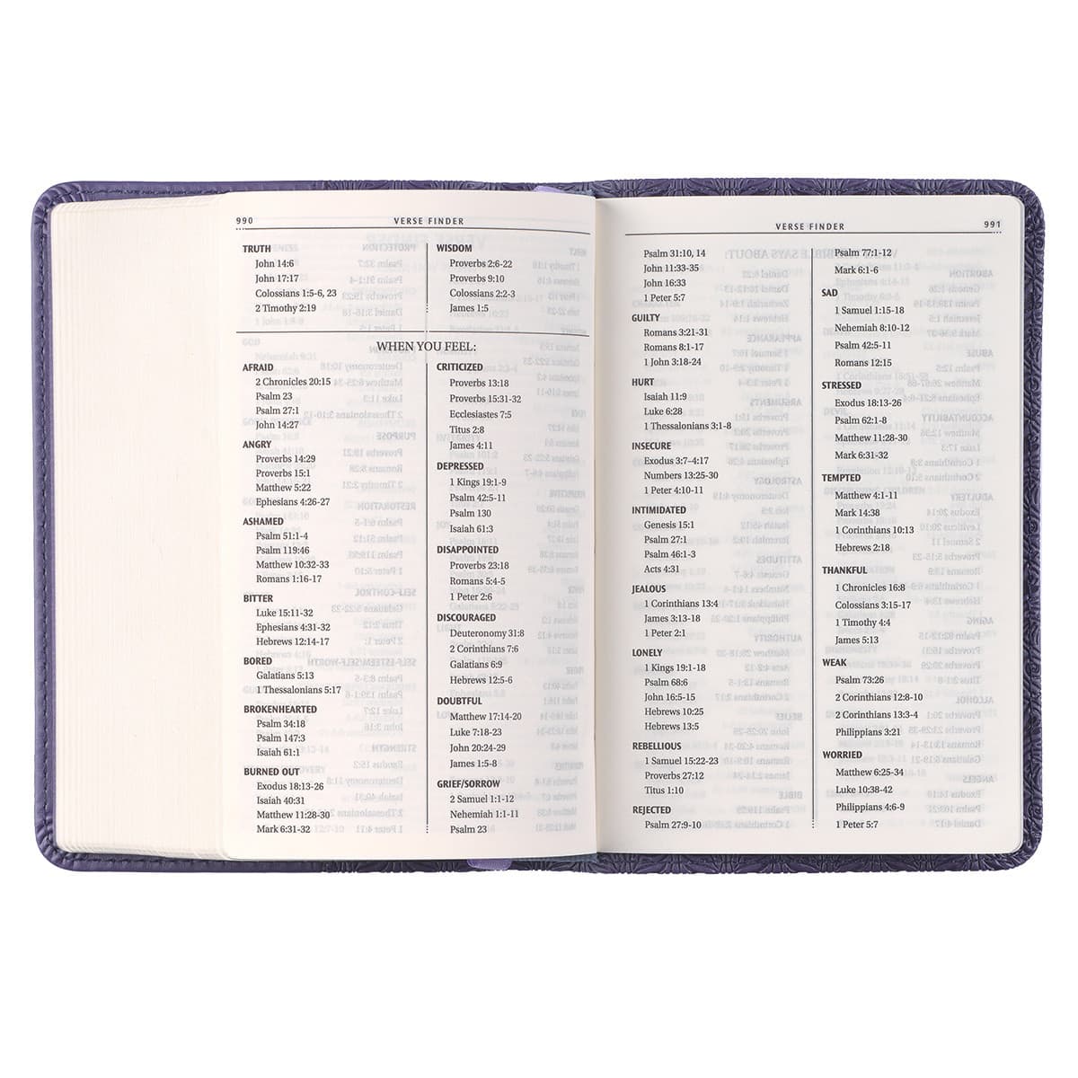 Purple Faux Leather King James Version Mini Pocket Bible, picture 7