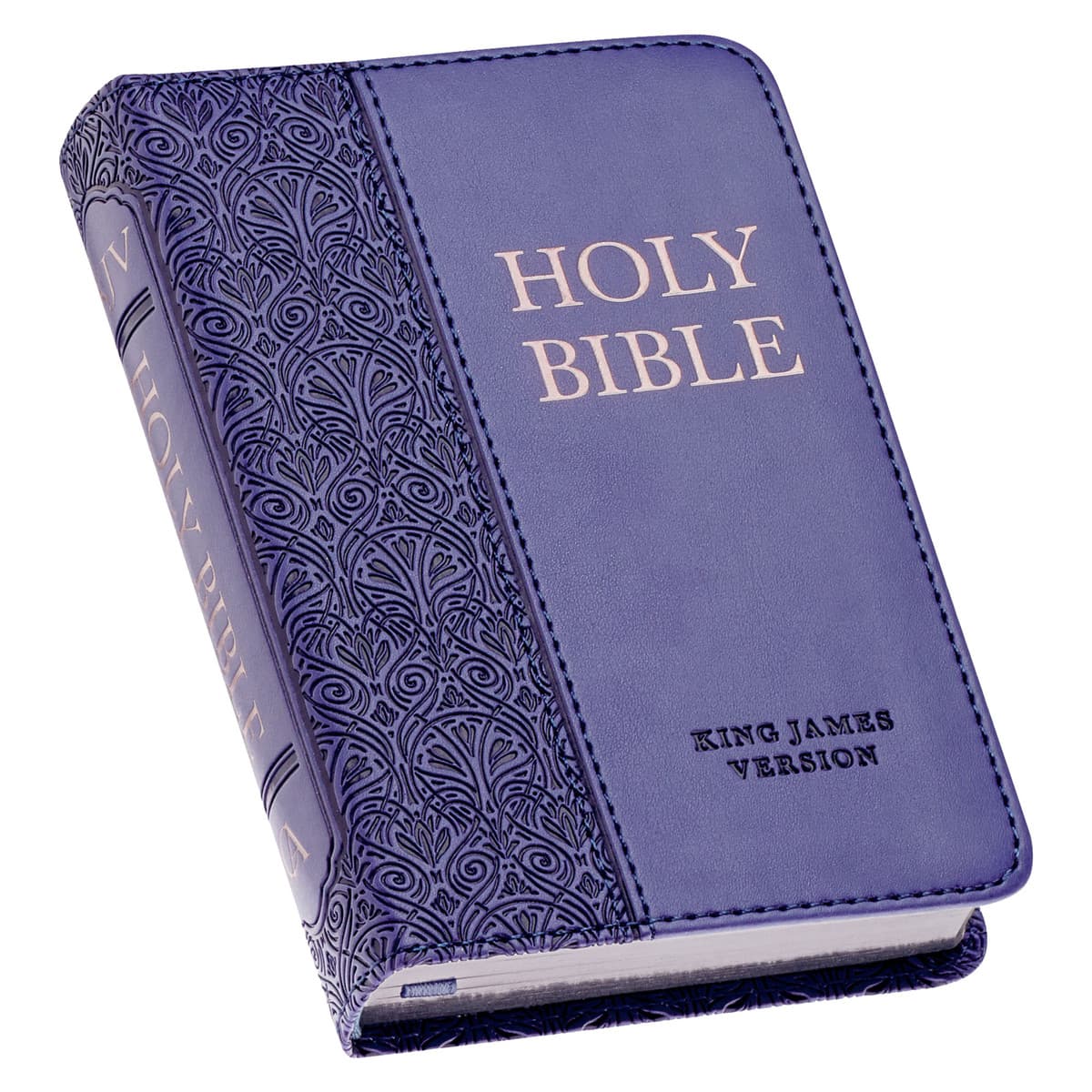 Purple Faux Leather King James Version Mini Pocket Bible, picture 3