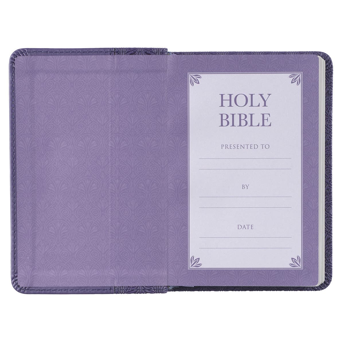 Purple Faux Leather King James Version Mini Pocket Bible, picture 4