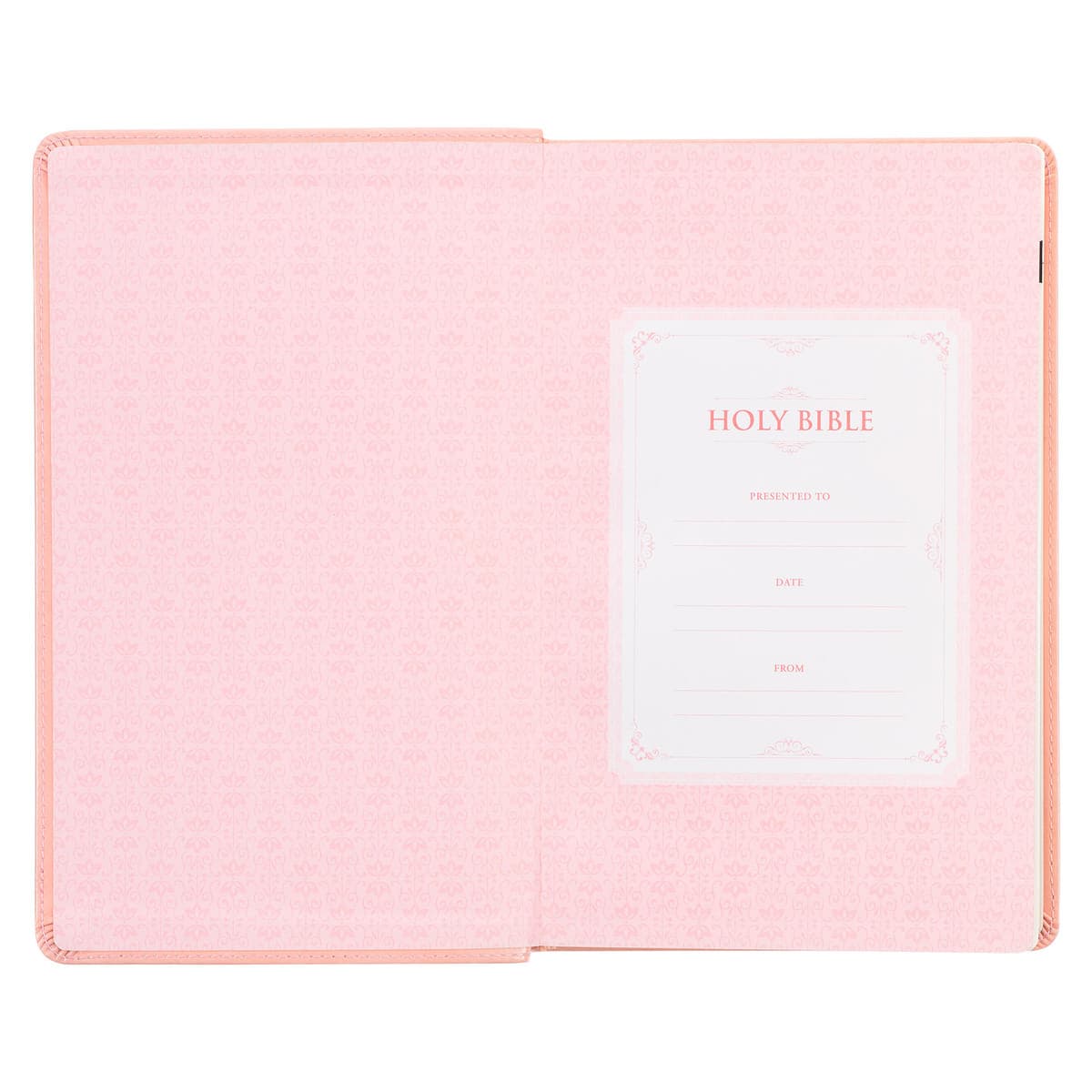 Sunrise Pink Faux Leather Giant Print Standard-size King James Version Bible with Thumb Index, picture 4