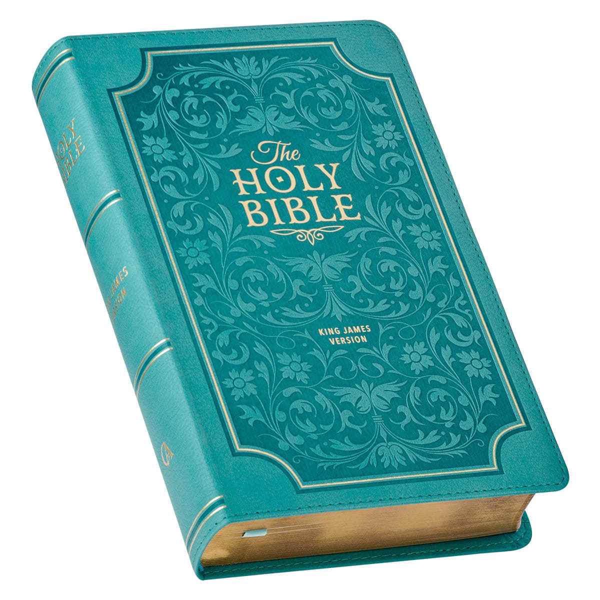 Teal Faux Leather Giant Print Standard-size King James Version Bible with Thumb Index, picture 3