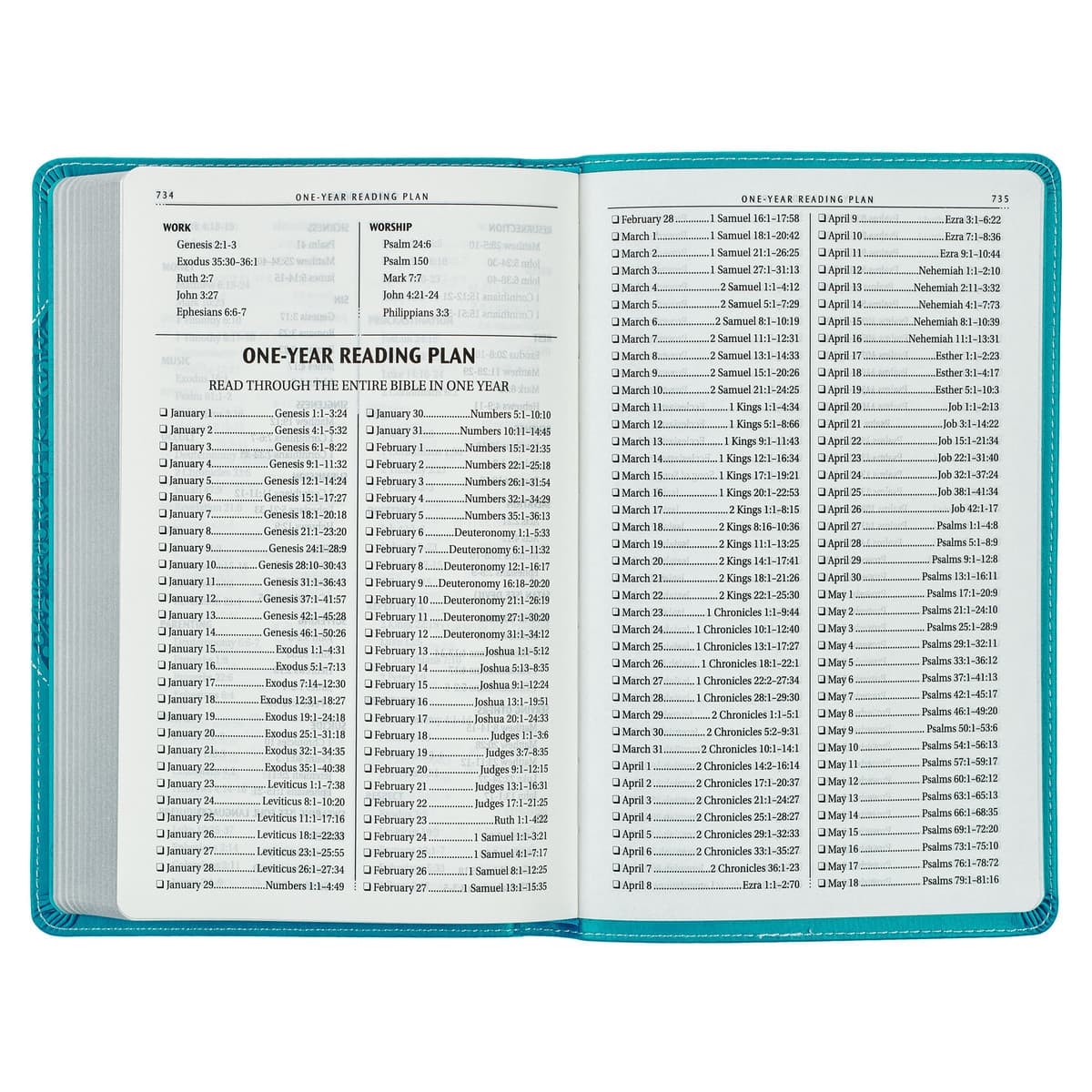 Teal Butterfly Faux Leather King James Version Gift Edition Bible, picture 5